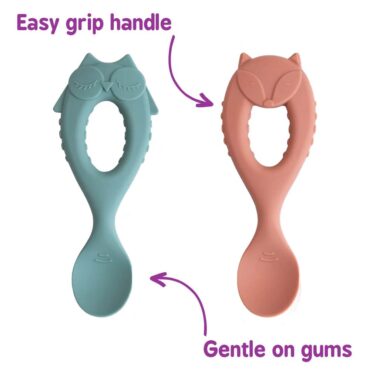 Tidy Tot Silicone Weaning Spoons - Fox & Owl