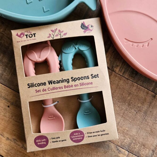 Tidy Tot Silicone Weaning Spoons - Fox & Owl