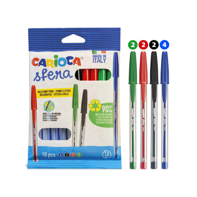 Carioca Sfera Ballpoint Pens - 10 Pcs