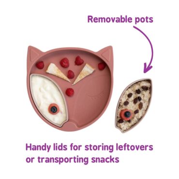 Tidy Tot Silicone Suction Plate with Pots - Fox