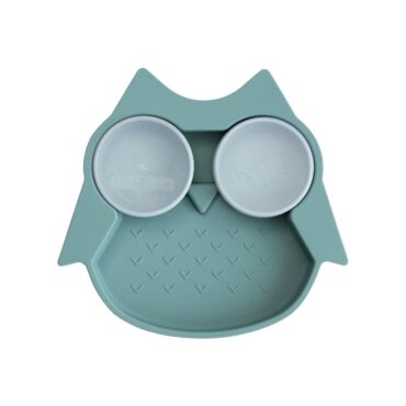 Tidy Tot Silicone Suction Plate with Pots - Owl