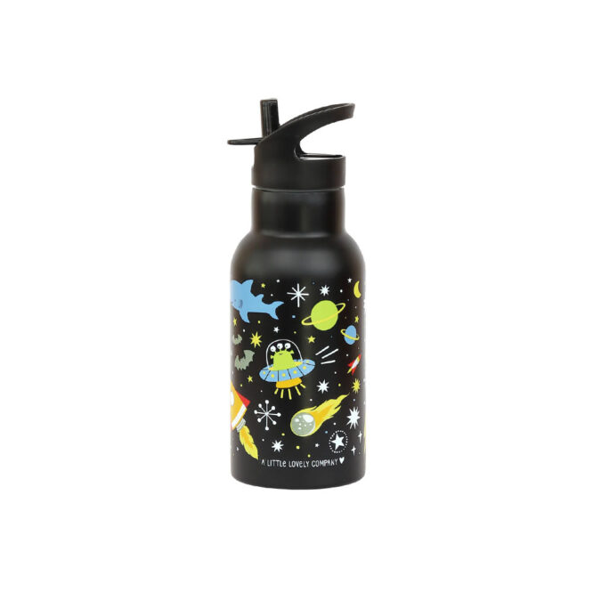 A Little Lovely Stainless Steel Water Bottle 350ml - Galaxy