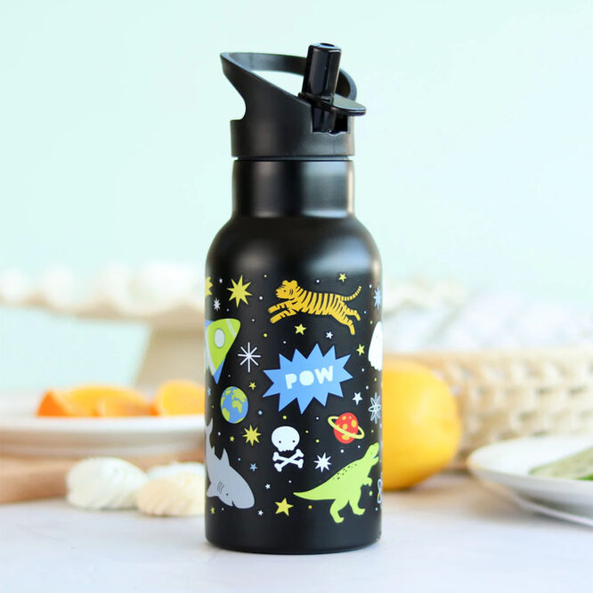 A Little Lovely Stainless Steel Water Bottle 350ml - Galaxy