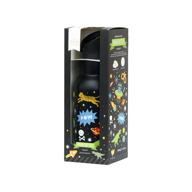 A Little Lovely Stainless Steel Water Bottle 350ml - Galaxy