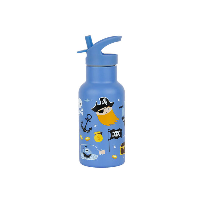 A Little Lovely Stainless Steel Water Bottle 350ml - Pirates