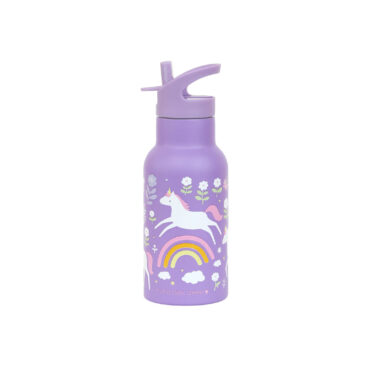 A Little Lovely Stainless Steel Water Bottle 350ml - Unicorn Dreams