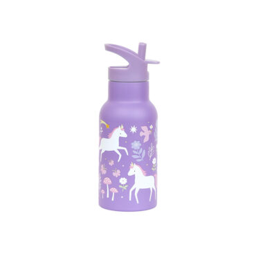 A Little Lovely Stainless Steel Water Bottle 350ml - Unicorn Dreams