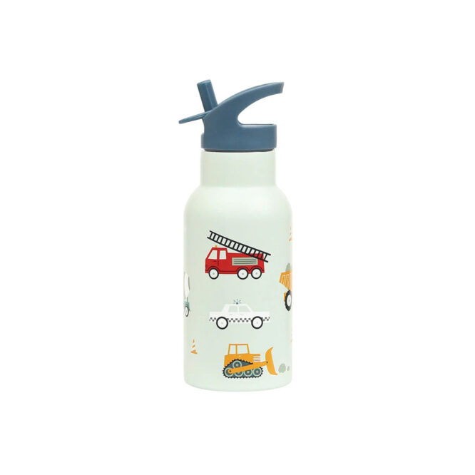 A Little Lovely Stainless Steel Water Bottle 350ml - Vehicles