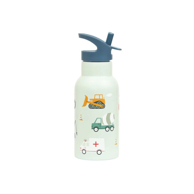 A Little Lovely Stainless Steel Water Bottle 350ml - Vehicles