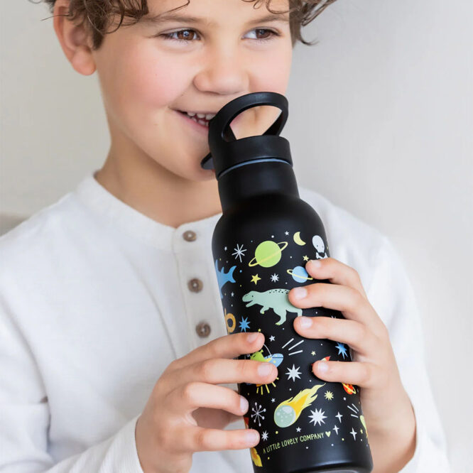 A Little Lovely Stainless Steel Water Bottle 500ml - Galaxy