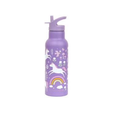 A Little Lovely Stainless Steel Water Bottle 500ml - Unicorn Dreams