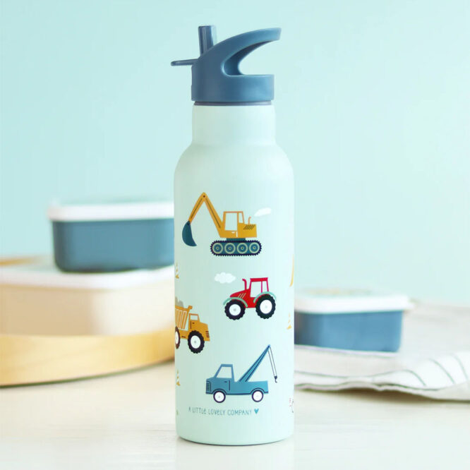 A Little Lovely Stainless Steel Water Bottle 500ml - Vehicles