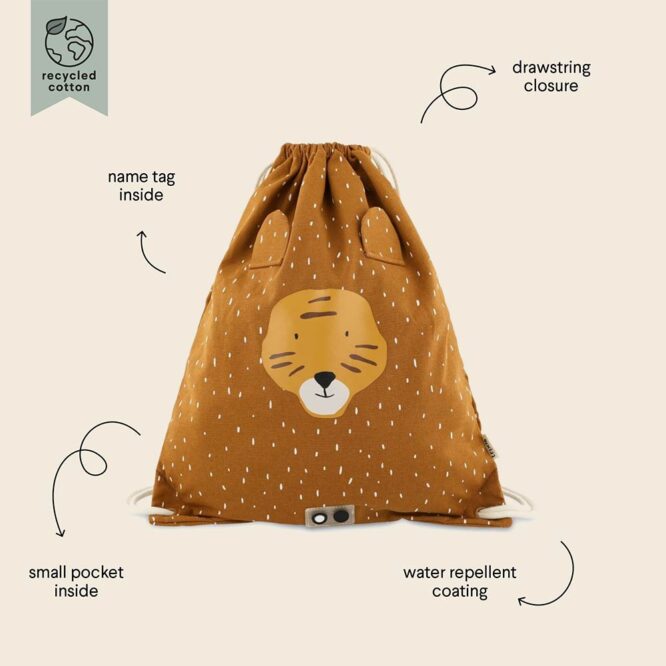 Trixie Drawstring Bag - Mr. Tiger