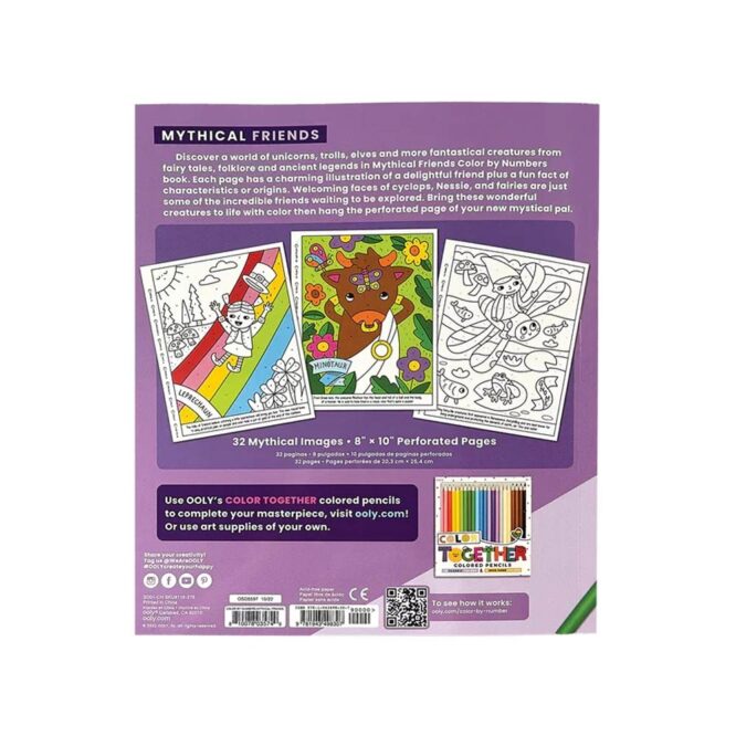 Ooly Color By Numbers Coloring Book - Mythical Friends - Image 4
