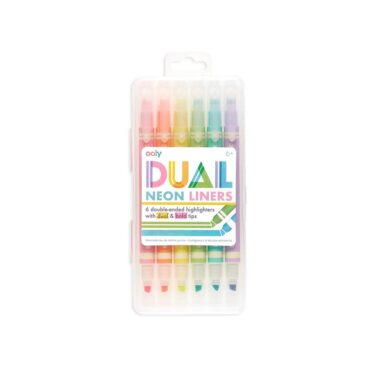 Ooly Dual Liner Double Ended Neon Highlighters - 6 Pcs