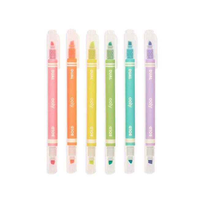 Ooly Dual Liner Double Ended Neon Highlighters - 6 Pcs - Image 3