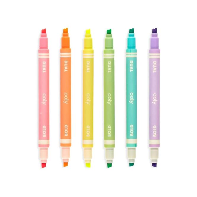 Ooly Dual Liner Double Ended Neon Highlighters - 6 Pcs - Image 4