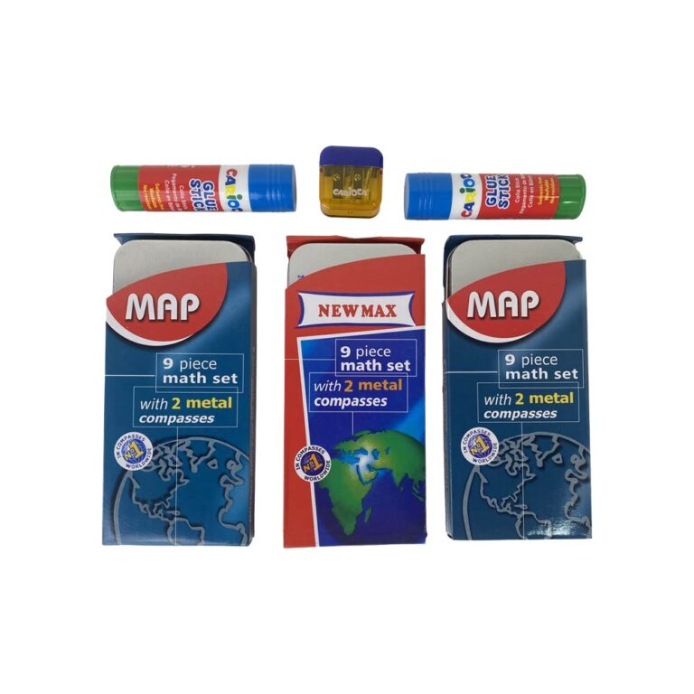 School Math Set with Glue & Sharpner