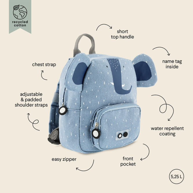 Trixie Kids Backpack (Small) - Mrs. Elephant