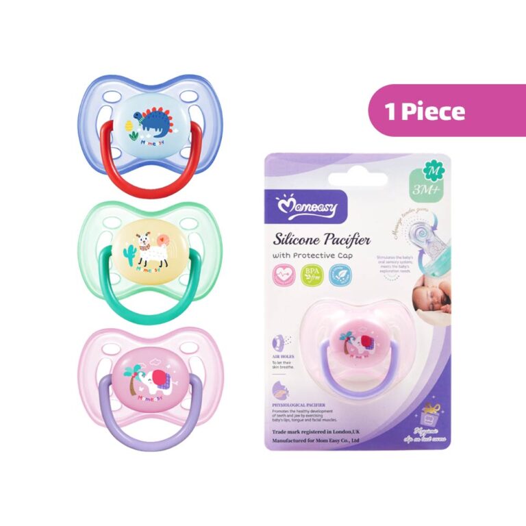 Momeasy Silicone Pacifier with Cap (6m+) Medium Flow