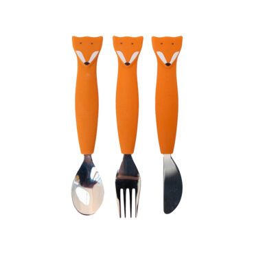Trixie Stainless Steel Cutlery Set with Silicone Handle - Mr. Fox