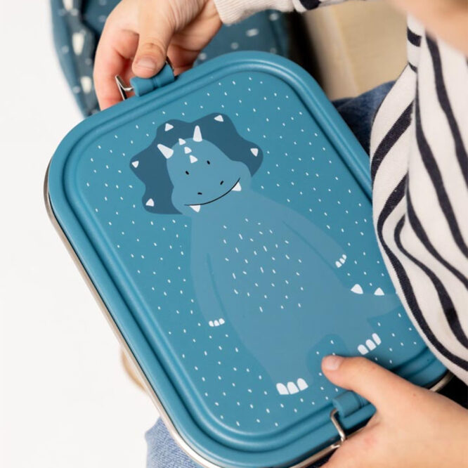 Trixie Stainless Steel Lunch Box Large - Mr. Triceratops