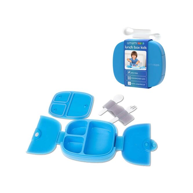 Umami Kids Bento Box with Cutlery - Blue