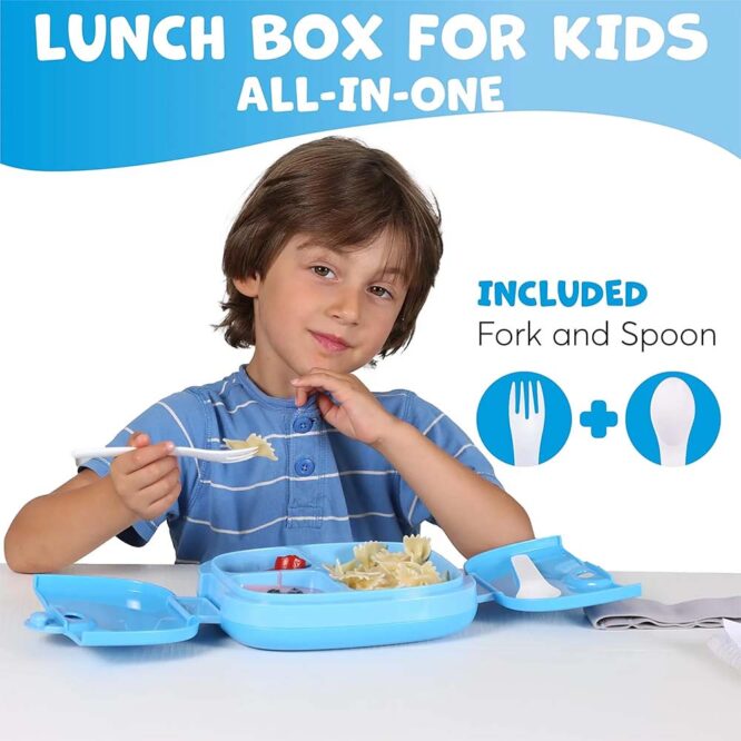 Umami Kids Bento Box with Cutlery - Blue