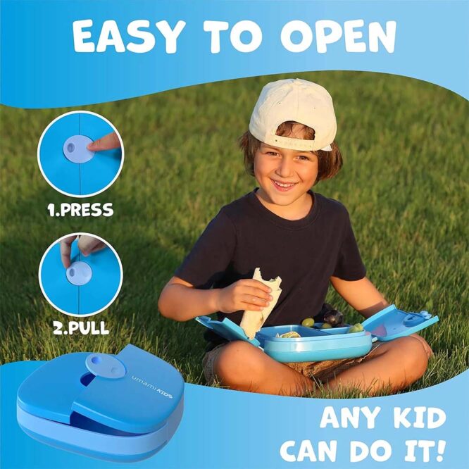 Umami Kids Bento Box with Cutlery - Blue