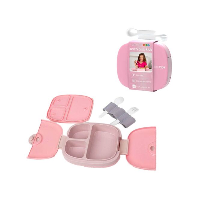 Umami Kids Bento Box with Cutlery - Pink