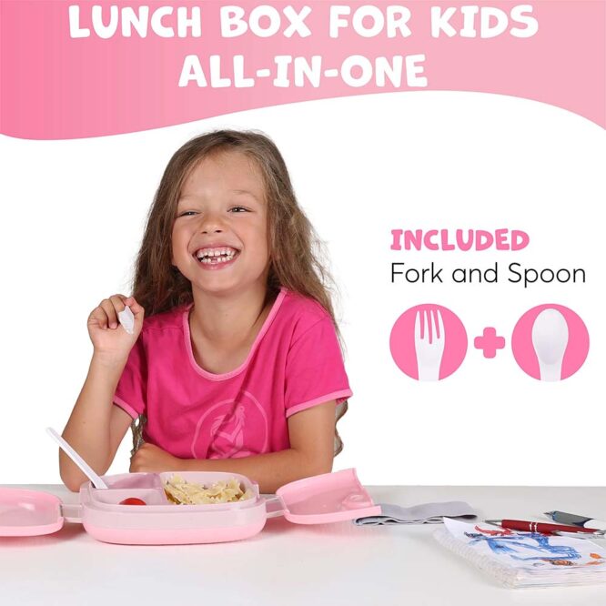 Umami Kids Bento Box with Cutlery - Pink