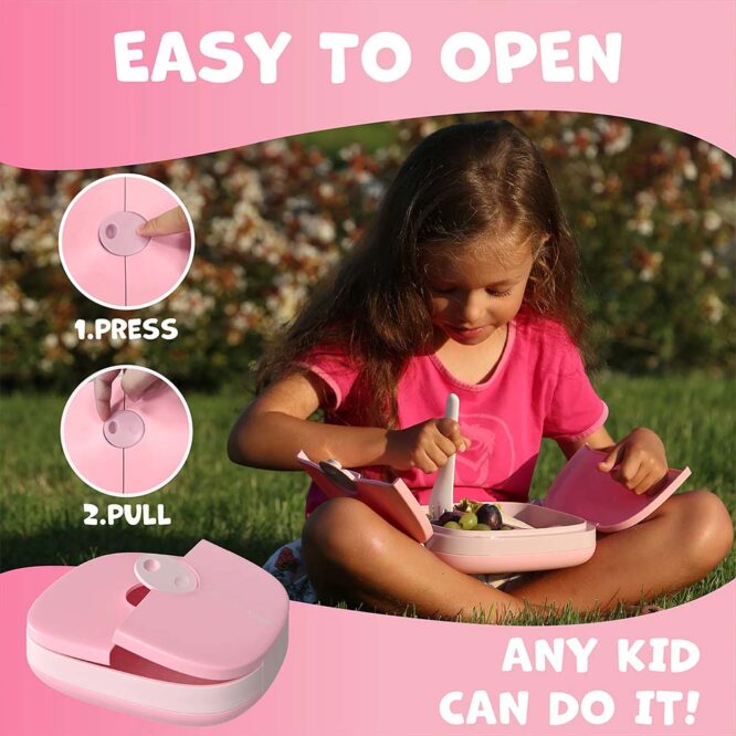 Umami Kids Bento Box with Cutlery - Pink