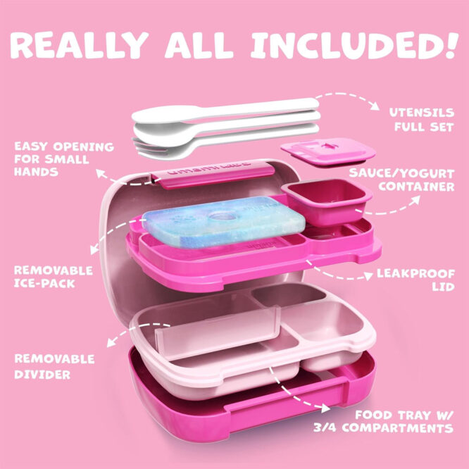 Umami Kids All-In-One Bento Box - Pink
