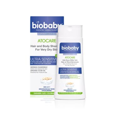 Biobaby Atocare Ultra Sensitive Hair & Body Shampoo for Babies & Kids - 300ml