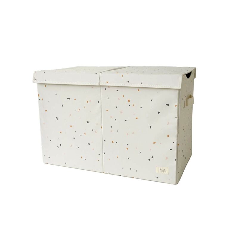 3 Sprouts Folding Toy Chest Terrazzo - Cream