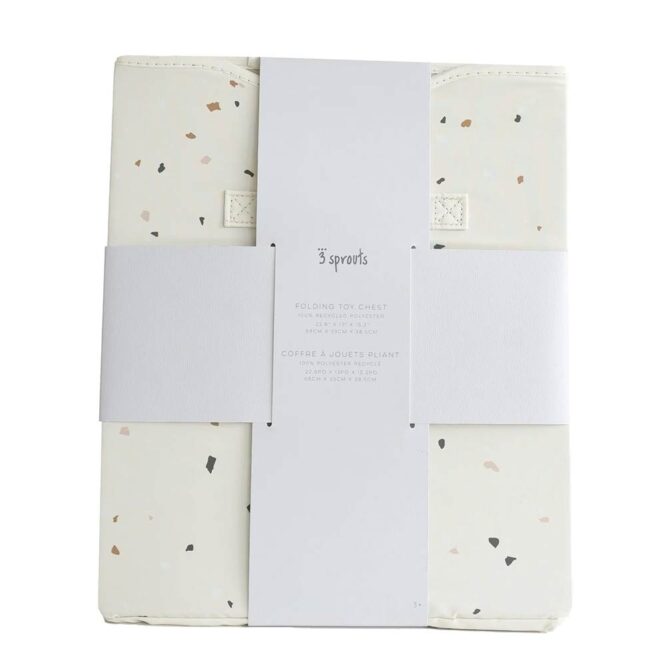 3 Sprouts Folding Toy Chest Terrazzo - Cream