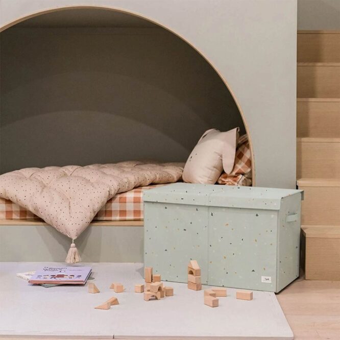3 Sprouts Folding Toy Chest Terrazzo - Green