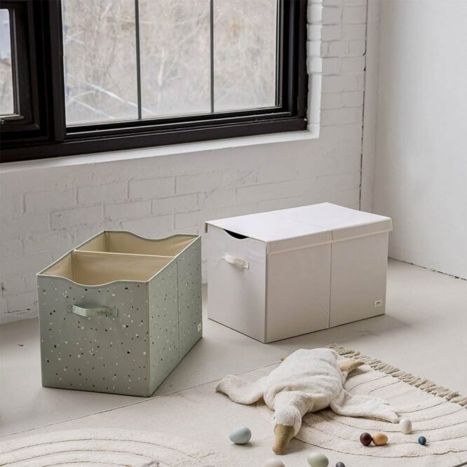 3 Sprouts Folding Toy Chest Terrazzo - Green