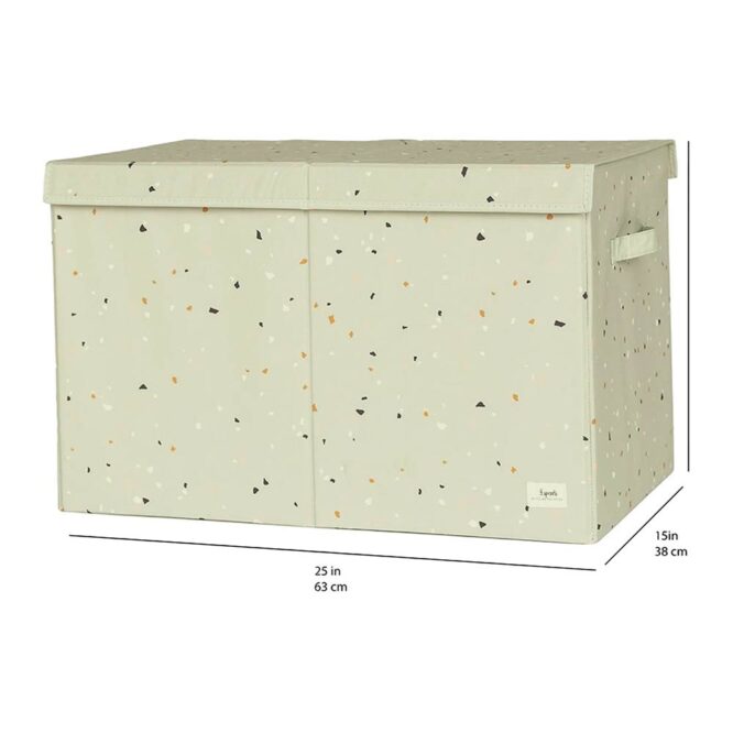 3 Sprouts Folding Toy Chest Terrazzo - Green