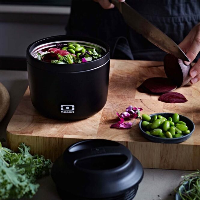 Monbento Element Insulated Lunch Box 550ml - Black Onyx