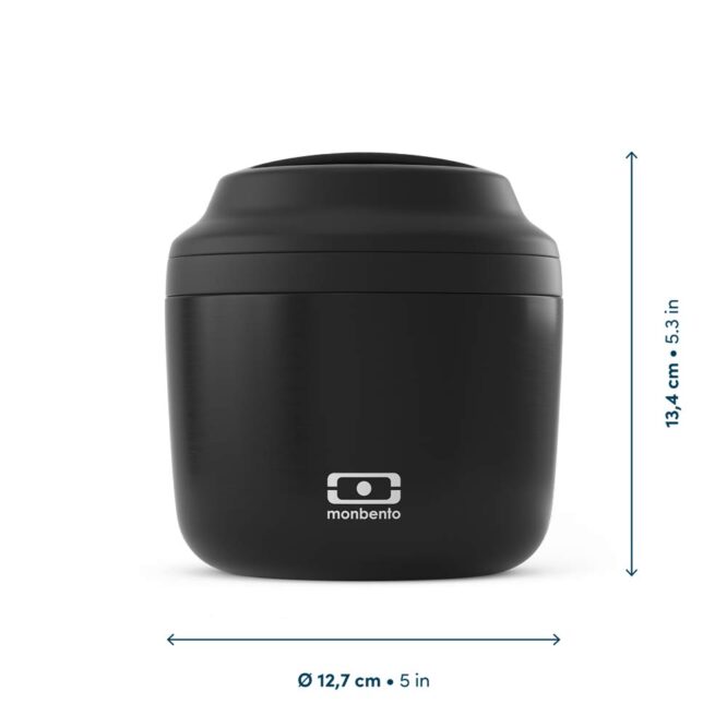 Monbento Element Insulated Lunch Box 550ml - Black Onyx