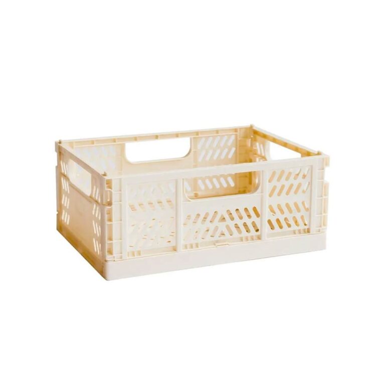 3 Sprouts Modern Folding Crate Medium - Cream