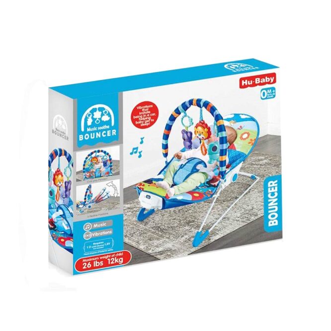 HuBaby Music Soothe Bouncer (0m+) - Blue