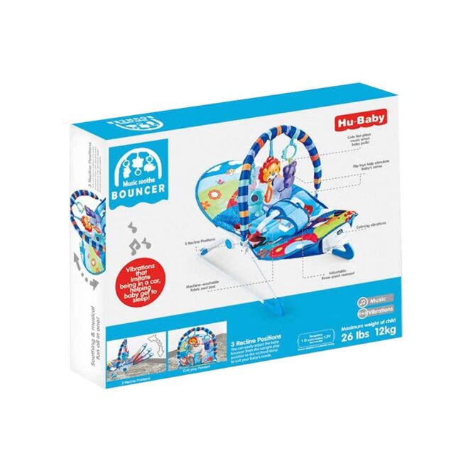 HuBaby Music Soothe Bouncer (0m+) - Blue
