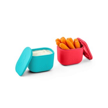 OmieBox UP Silicone Dip Containers - 2 Pcs Pink / Teal