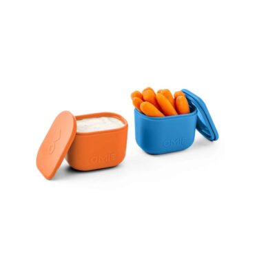 OmieBox UP Silicone Dip Containers - 2 Pcs Blue / Orange