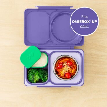 OmieBox Up Silicone Dip Containers - 2 Pcs Purple / Green