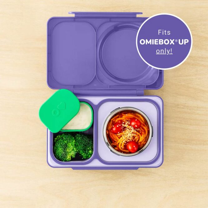 OmieBox Up Silicone Dip Containers - 2 Pcs Purple / Green