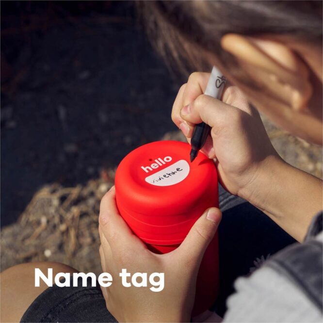 Hydro Flask Kids Wide Mouth Bottle with Straw Lid 354ml Name Tag