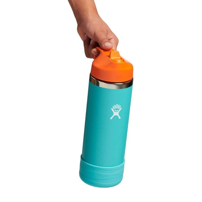 Hydro Flask Kids Wide Mouth Bottle with Straw Lid 532ml - Seaspray